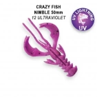 Nimble 2" 50-50-12-6-F плавающие Силиконовые приманки Crazy Fish
