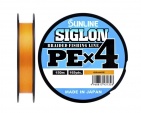 Шнур Sunline SIGLON PE×4 150M(Orange) #0.6/10LB											