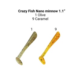 Nano Minnow 1,1" 68-27-1/9-6 Силиконовые приманки Crazy Fish						