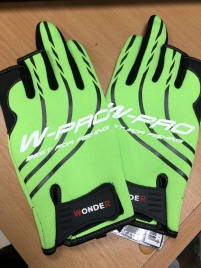 Перчатки рыболовные без трёх пальцев Wonder Gloves W-Pro шартрез WG-FGL092 M