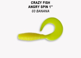 ANGRY SPIN 1" 20-25-3-6 Силиконовые приманки Crazy Fish						