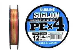 Шнур Sunline SIGLON PE×4 150M(Multicolor 5C) #1/16LB											