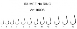 Крючок IDUMEZINA-RING №10 с ушком, покрытие BN (упак. 8 шт)																												