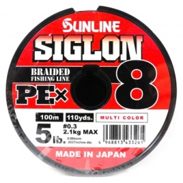 Шнур SIGLON PE×8 100M CONNECTED(5C) #0.3/5LB											