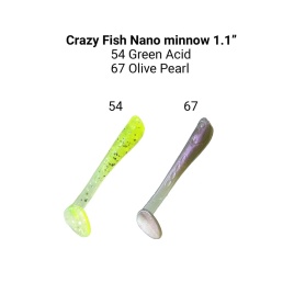 Nano Minnow 1,1" 68-27-54/67-6 Силиконовые приманки Crazy Fish						