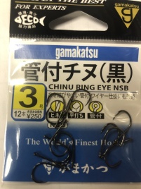 Крючок CHINU RING EVE  (Gamakatsu ЯПОНИЯ), №3 с ушком, покрытие BN (12 шт)							