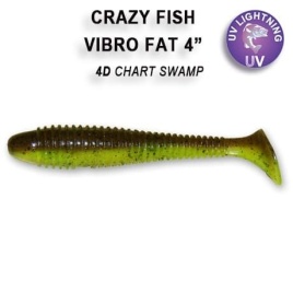 VIBRO FAT 4'' 15-100-4d-6 Силиконовые приманки Crazy Fish						