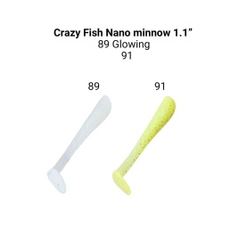 Nano Minnow 1,1" 68-27-89/91-6 Силиконовые приманки Crazy Fish						