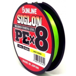 Шнур Sunline SIGLON PE×8 150M(Light Green) #0.8/12LB											
