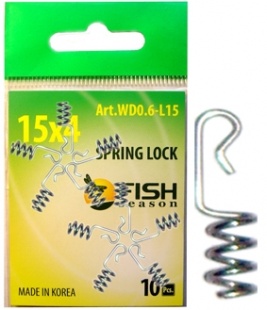 Пружинка для силиконовых приманок  Fish Season  WDO.6-L15  15*4 фото 1428