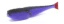 Поролоновая рыбка Контакт двойн.10 см.фиолет/чёрн.  t('фото') 8563