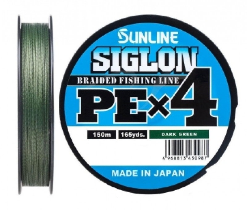 Плетёнка Sunline Siglon PEx4 150m.1/16lb тёмно-зелёная фото 1