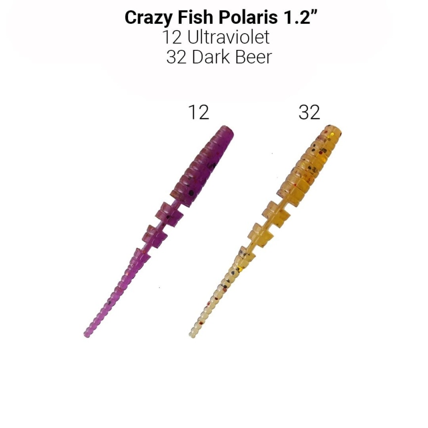 Polaris 1.2" 61-30-12/32-6 Силиконовые приманки Crazy Fish						 фото 1
