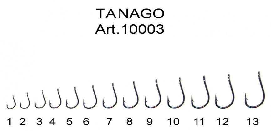 Крючок TANAGO-RING № 5 с ушком, покрытие BN (10 шт)																												 фото 1