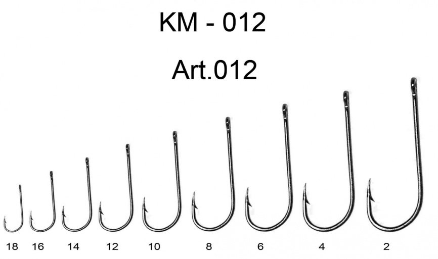 Крючок KM012 № 10 с ушком, покрытие BN (10 шт)																												 фото 1