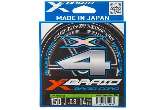 Плетёный шнур YGK X-Braid Braid Cord X4 150m #2.0/30lb							 фото 1