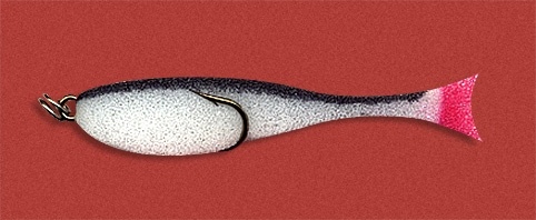 Поролоновая рыбка Контакт двойн.10 см.бел/чёрн.  фото 1
