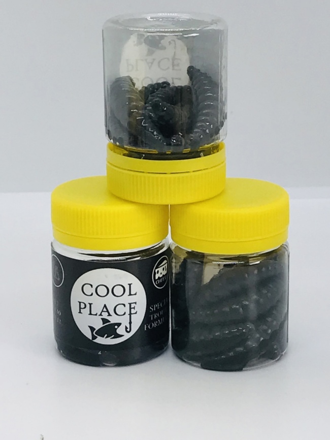 Резина форелевая Cool Place маггот 1.6 чёрный. сыр фото 1