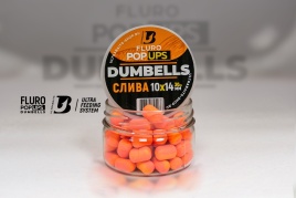 Дамбелсы плавающие FLURO POP UPS ULTRABAITS (СЛИВА) 10х14мм, банка 30гр					