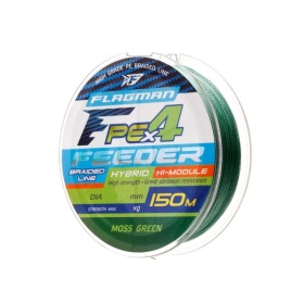 FLAGMAN Шнур PE Hybrid F4 Feeder 150м Moss Green 0,19мм 10,5кг