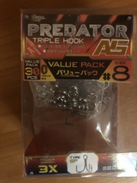 Крючки SEASON Predator Triple Hook A5 VP #8 (30pcs)						