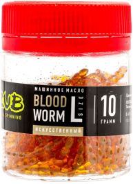 Мотыль искуственный Zub bloodworm машинное масло
