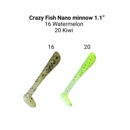 Nano Minnow 1,1" 68-27-16/20-6 Силиконовые приманки Crazy Fish						