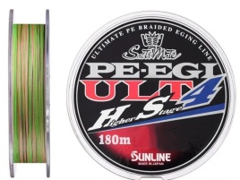 Плетёнка SUNLINE SaltiMate PE-Egi ULT HS4 [10m x 3colors] 180m #0.3 (2.5kg)