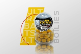 Бойлы насадочные ULTRABAITS (КУКУРУЗА) 20мм, банка 150 гр					