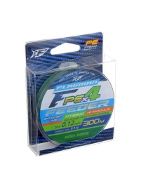 FLAGMAN Шнур PE Hybrid F4 Feeder 300м Moss Green 0,12мм 6,4кг												