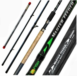 Удилище фидерное "MASTER FEEDER" FISH CRYSTAL , тест 60-120  г, 3,30 м, 3+3 tips							