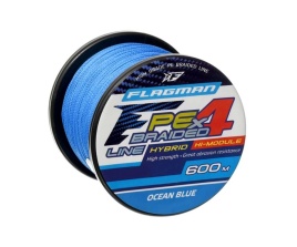 FLAGMAN Шнур PE Hybrid F4 600м Ocean Blue 0,50мм 32,5кг 70lb