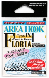 Крючки DECOY AH-9 AREA HOOK TYPE IX FLORIA 6 SILKY BLACK	