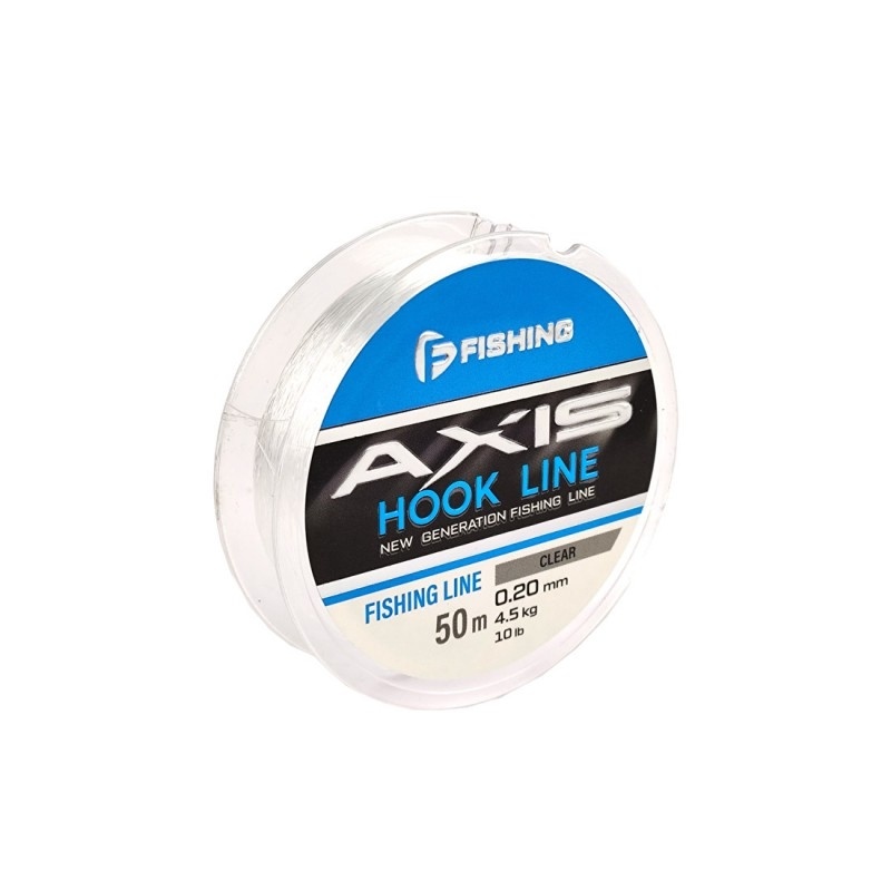 F-FISHING Леска Axis Hook Line Clear 50м 0,20мм 4,5кг 10lb фото 1