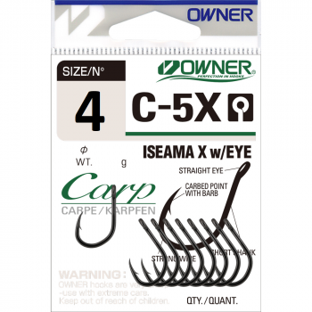 OWNER Крючок Carp Iseama X w/eye BC №3 8шт												 фото 1