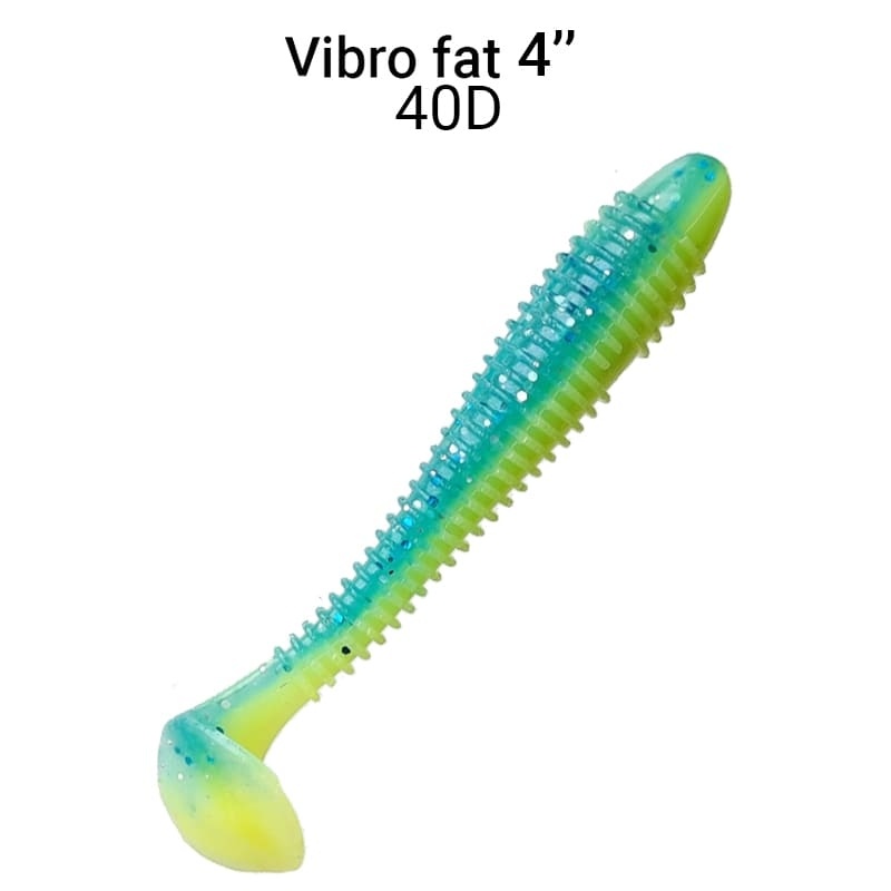 Vibro fat 4" 14-100-40d-6 Силиконовые приманки Crazy Fish						 фото 1