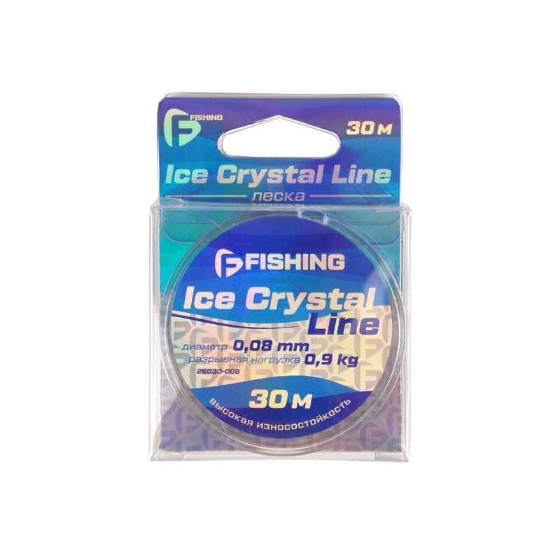 F-FISHING Леска Ice Crystal Line 30м 0,08мм												 фото 1