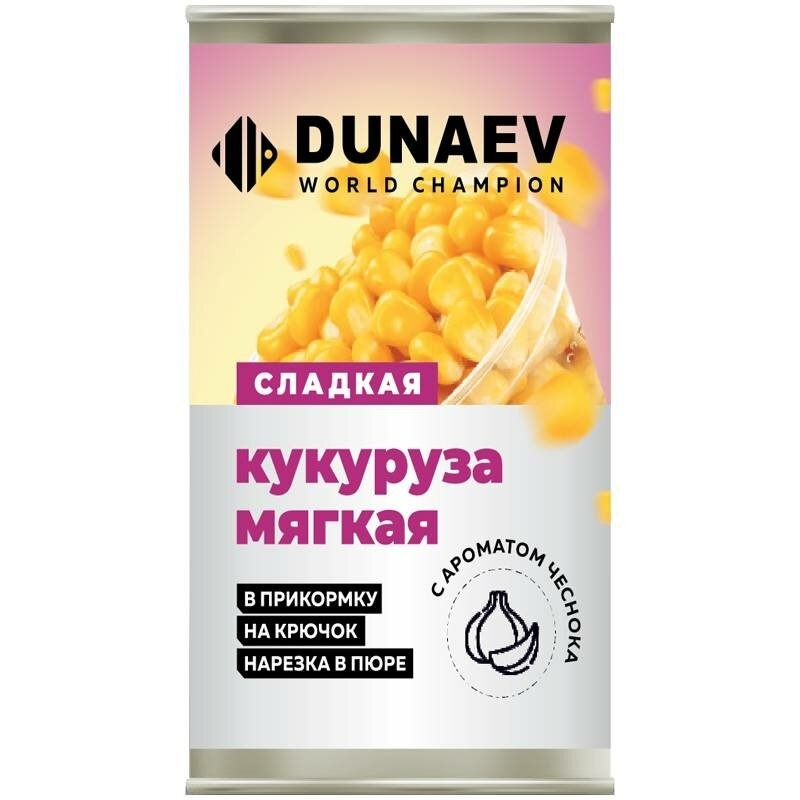 Кукуруза Мягкая DUNAEV металлобанка 400мл, чеснок				 фото 1