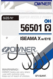 OWNER Крючок Iseama X w/eye BC №1,5 4шт												 фото 1