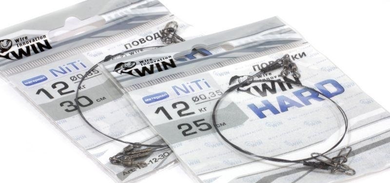 Поводок никель-титан WIN Hard жесткий 25 см.  9 кг. фото 1