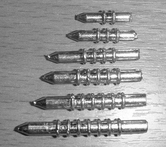 Груз гвоздь для вэки 1,4 гр. фото 1