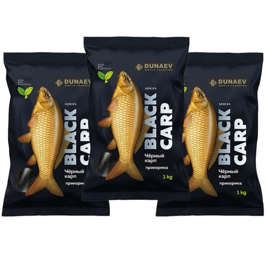 Прикормка DUNAEV BLACK Series 1 кг CARP (Карп)				 фото 1