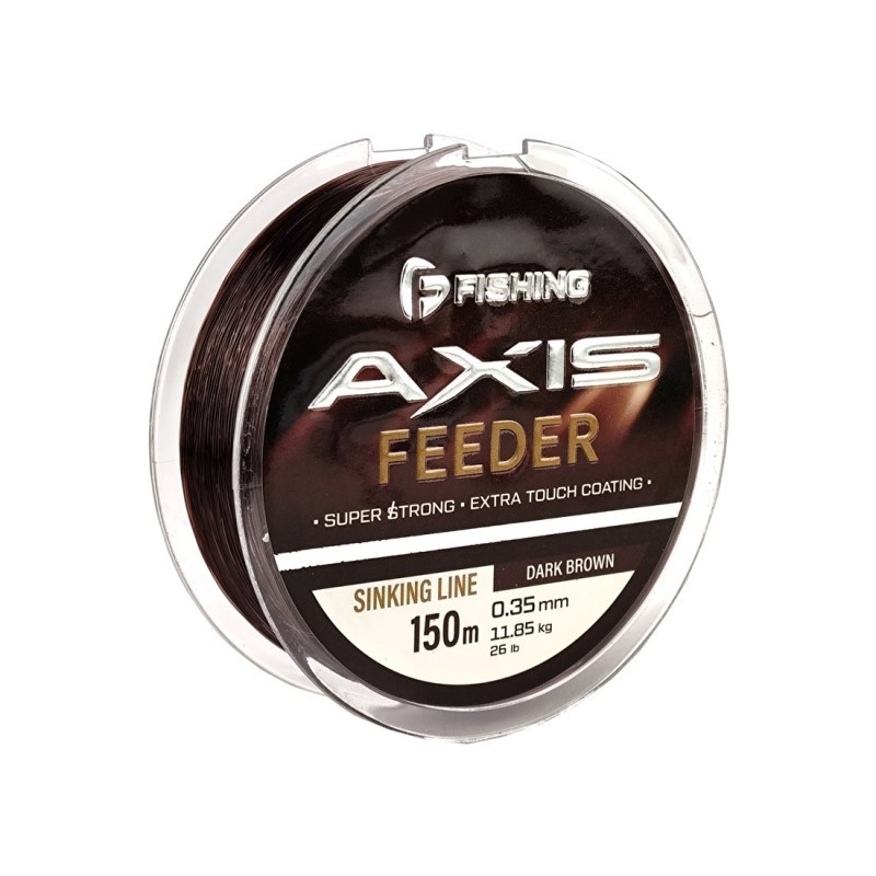 F-FISHING Леска Axis Feeder Line Dark Brown 150м 0,35мм 11,85кг 26lb фото 1