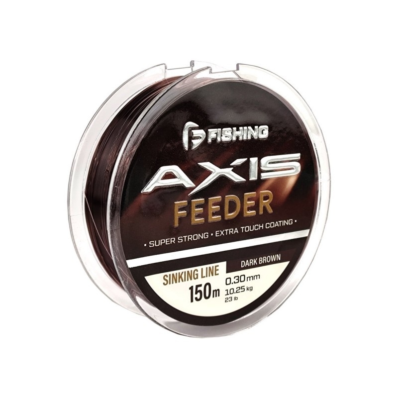 F-FISHING Леска Axis Feeder Line Dark Brown 150м 0,30мм 10,25кг 23lb фото 1