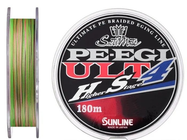 Плетёнка SUNLINE SaltiMate PE-Egi ULT HS4 [10m x 3colors] 180m #0.4 (3.3kg) фото 1