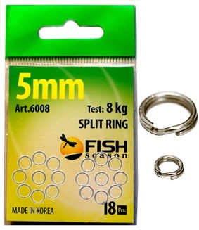Заводные кольца Fish season 6008 5мм. 8 кг. фото 1