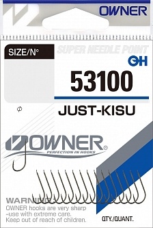 OWNER Крючок Just Kisu brown №12 15шт												 фото 1