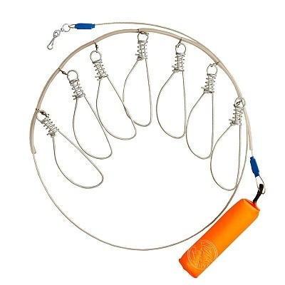 КУКАН ТРИ КИТА метал.(трос) с поплавком 7-ти карабиновый фото 1