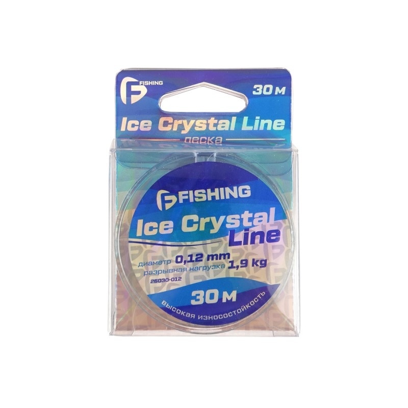 F-FISHING Леска Ice Crystal Line 30м 0,12мм												 фото 1