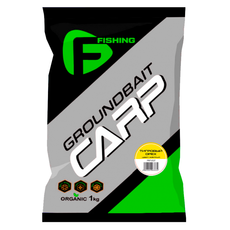 F-FISHING Прикормка для рыбы CARP Тигровый орех  1кг фото 1